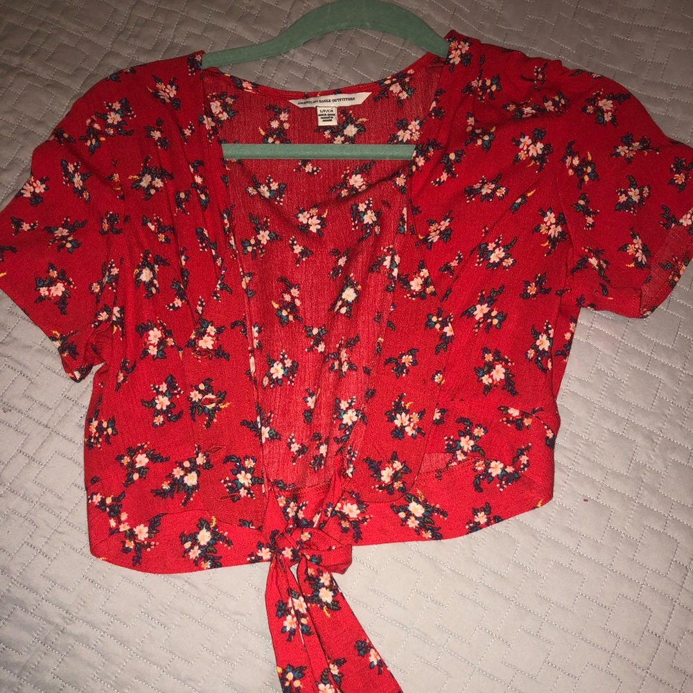 Cute American Eagle cropped cover up/ shirt